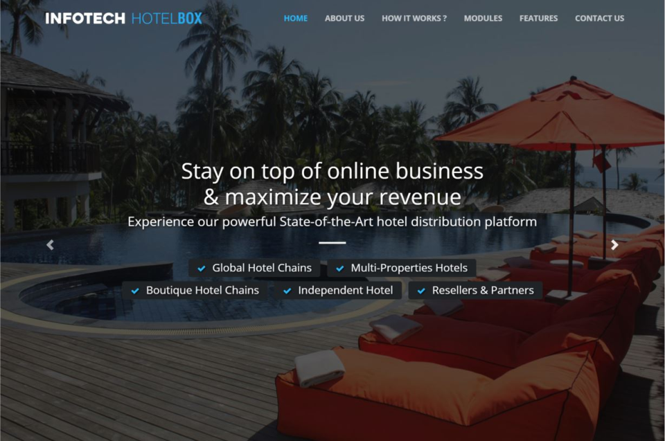 screenshot of Smart Hotel Online